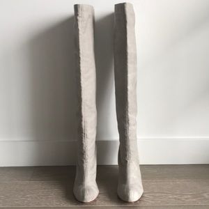 Christian Louboutin Canvas Wedge Boots - Size 41